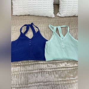 Free People Movement Free Throw Henley Crop Tank size XL set of 2
